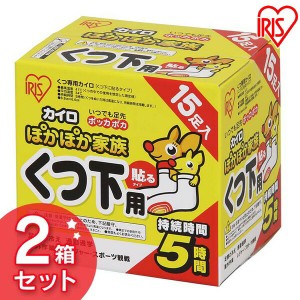 【2個セット】カイロ 足 貼る 靴下用 15足×2個 ぽかぽか家族 PKN-15HK 貼るカイロ くつ下用 使い捨てカイロ 使い捨て あったかグッズ 冷