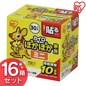 ★10％OFFｸｰﾎﾟﾝ有り！★ カイロ 貼る ミニサイズ 使い捨て ぽかぽか家族 30枚×16箱セット 480枚入り PKN-30HM 使い捨てカイロ 貼る