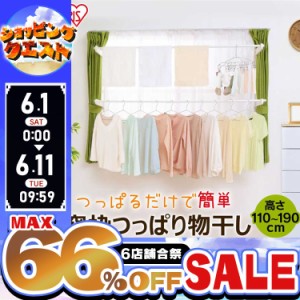 ★姉妹店合同！最大66％OFFセール開催中★物干し アイリスオーヤマ 室内物干し 洗濯物干し 物干しスタンド 折りたたみ 窓枠 窓枠物干し M