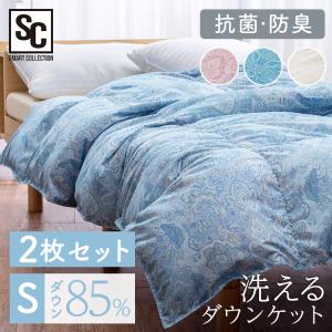 【同色2枚セット】掛け布団 シングル 夏用 肌掛け布団 ダウンケット 2枚組 夏 シルバーダックダウン85% ホワイトダックダウン FRFT-85 掛