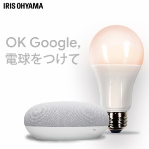 LED電球 電球 LED 60形 アイリスオーヤマ E26 広配光 節電 省エネ エコ 節約 60形相当 GoogleNestMini 冷暖調色 AIスピーカー LDA9D L-G 