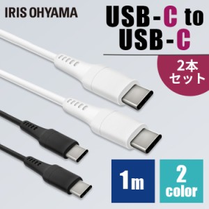 ［2個セット］USB-C to USB-Cケーブル 1m ICCC-A10 USBケーブル 通信ケーブル 充電 データ通信ケーブル けーぶる 代引不可USB Type-C 2重