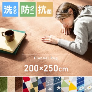 ラグ 3畳 ラグマット カーペット 200×250cm フランネルラグ 200×250cm ホットカーペット 床暖房対応 洗える フランネルラグ ラグマット