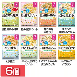 【6個セット】 グーグーキッチン 7か月頃から 和光堂 全8種類 WAKODO レトルト 離乳食 ベビーフード パウチ 赤ちゃん 7ヶ月 ベビー用 袋