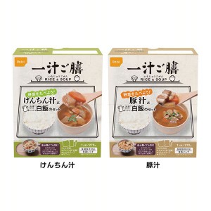 尾西食品 一汁ご膳 3037 尾西食品 全2種類 非常食 保存食 アルファ米 防災グッズ 防災 防災食 食品 おかず 防災用品 尾西 けんちん汁 豚