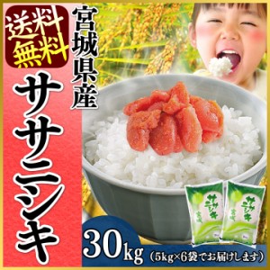 【最大66％ｵﾌｾｰﾙ開催！】 【令和4年産】ササニシキ 30kg　宮城県産ササニシキ 30kg（5kg×6袋） ささにしき 一等米 宮城県産 送料無