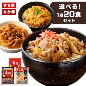 ★10％OFFｸｰﾎﾟﾝ有り！★ すき家・なか卯 丼の具×20食 全3種類 牛丼 すき家 冷凍牛丼 冷凍 冷食 並盛 カルビ丼 丼 冷凍食品 なか卯 