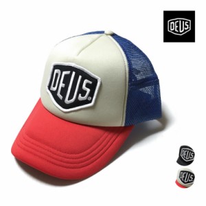 Deus ex machina デウス エクス マキナ BAYLANDS TRUCKER メッシュ キャップ ユニセックス 送料無料 ロゴ刺繍 帽子 ストリート系 ブラン