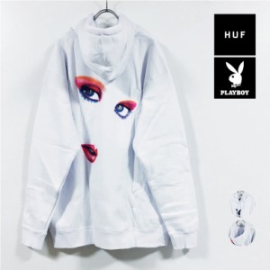 HUF ハフ × PLAYBOY プレイボーイ コラボ MAY88 COVER PO HOODIE プルオーバー パーカー 長袖 裏起毛 メンズ 送料無料 hufworldwide フ