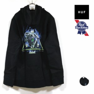 HUF ハフ × Pabst Blue Ribbon パブストブルーリボン コラボ TT P/O HOODIE パーカー 長袖 裏起毛 メンズ 送料無料 hufworldwide プリン