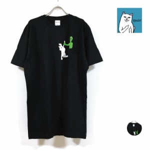 RIP N DIP リップンディップ HUNG UP POCKET Tシャツ 半袖 メンズ 送料無料 ripndip ポケット 猫 ねこ ネコ cat ポケ付き 半袖tシャツ ス