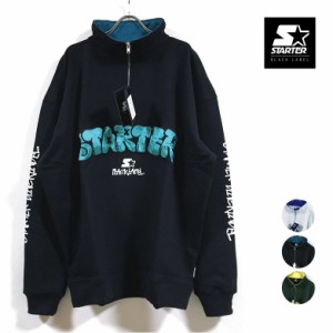 STARTER BLACK LABEL スターターブラックレーベル 裏毛 ハーフジップ ビッグシルエット スウェット 長袖 ST084 メンズ 送料無料