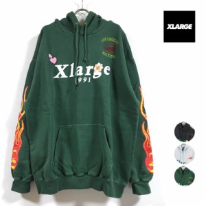 XLARGE エクストララージ PIGMENT DYLED PUFF LOGO PULLOVER HOODED SWEAT パーカー 長袖 メンズ 送料無料