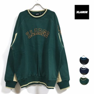 XLARGE エクストララージ TWO TONE COLLEGE LOGO CREWNECK SWEAT スウェット 長袖 メンズ 送料無料