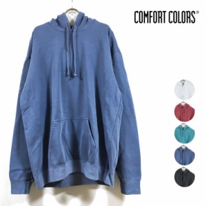 COMFORT COLORS コンフォートカラーズ Garment Dyed 9.5oz Hooded Sweatshirt ガーメントダイ パーカー 裏起毛 無地 メンズ 送料無料 後