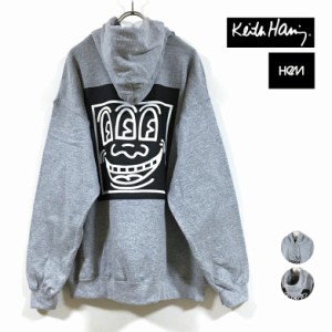 Keith Haring キース ヘリング × HeM ヘム コラボ ビッグシルエット プルオーバー パーカー 裏起毛 長袖 1907 メンズ 送料無料 オーバー