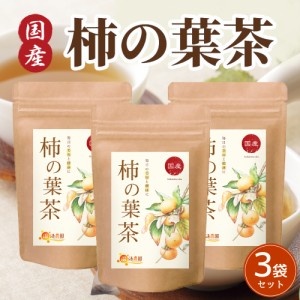 【公式】温活農園 国産 柿の葉茶 3g×30包 (お得な3個セット) ティーバッグ ノンカフェイン ビタミン 柿茶 ティーバッグ お茶 送料無料 