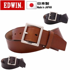 ベルト 日本製 ブランド EDWIN エドウィン カジュアル ジーンズ ウエスタン 40mm ギャリソン 牛革 レザー ベルト メンズ レディース 無地