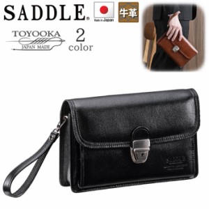 セカンドバッグ 本革 レザー メンズ 日本製 クラッチ ポーチ フォーマルバッグ ブランド SADDLE #25887 カード スマホ収納 牛革 旅行 冠