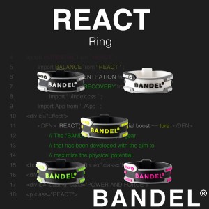 【レビュー記入でプレゼント】【正規販売店】バンデル リアクト リング (メール便送料無料) BANDEL React Ring 指輪 シリコン パワー バ