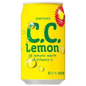 サントリー C.C.レモン 350ml缶 24本 (全国一律送料無料) 炭酸飲料 ビタミンC シーシー レモン 微炭酸