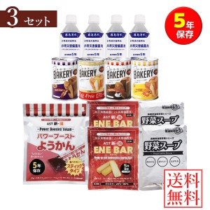 AST新・備 1st’非常食セット 3セット (送料無料) 備蓄用 保存食 非常食 水