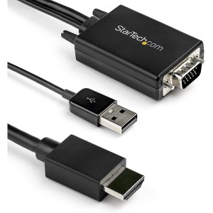 VGA2HDMM2M ブラック VGA - HDMI 変換アダプタケーブル 2m USBオーディオ対応 1920x1080 アナログRGBからHDMIに変換 StarTech