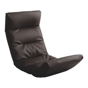 SH-07-MOL-U 日本製リクライニング座椅子(布地、レザー) Moln-モルン- Up type PVCブラウン ホームテイスト メーカー直送