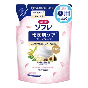 バスクリン 薬用ソフレ乾燥肌ケアボディソープ詰替え 400ml