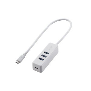 U3HC-T431P5WH ホワイト ELECOM [USBハブ タイプC USB3.0 USBメス×3ポート マグネット付 PC給電 セルフパワー] メーカー直送