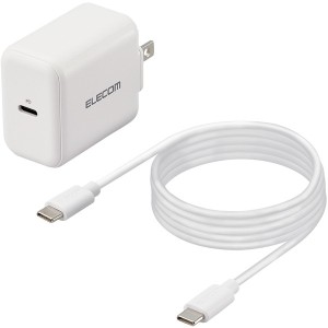 MPA-ACCP18WH USB コンセント PD 充電器 20W スマホ タブレット USB-C ×1ポート ケーブル付属 1.5m ホワイト 高速 ELECOM メーカー直送