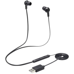 HS-EP17UBK ブラック ELECOM [カナル型 ヘッドセット イヤホン 有線 USB-A マイク ミュートスイッチ付き 両耳] メーカー直送