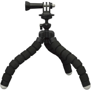 AC-TPFL01BK GoPro HERO9/8/7/6/5/MAX用 マウント 自撮り棒 フレキシブル 三脚 軽量 小型 立てる 巻き付ける アクションカメラ用 ELECOM
