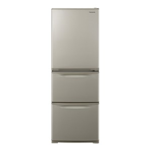 冷蔵庫 3ドア 左開き 335L スリム 冷凍冷蔵庫 PANASONIC パナソニック NR-C344CL-N グレイスゴールド