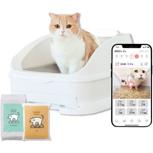 カメラ付きねこトイレ Toletta トレッタサンド&シート付セット トレッタキャッツ【あす着】