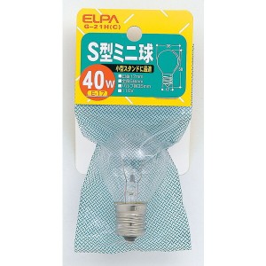 G-21H(C) 朝日電器 [S型ミニ球 40W 透明 (白熱電球)]