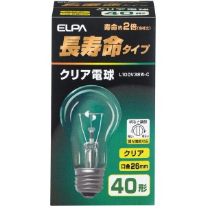 L100V38W-C 朝日電器 [長寿命クリア (白熱電球)]