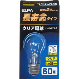 L100V57W-C 朝日電器 [長寿命クリア (白熱電球)]