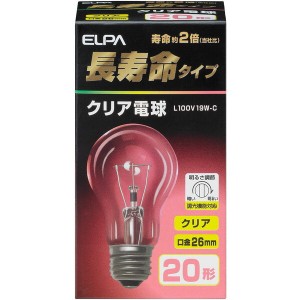 L100V19W-C 朝日電器 [長寿命クリア (白熱電球)]