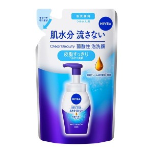 ニベア クリアビューティー弱酸性泡洗顔 皮脂すっきり つめかえ用 130ml 花王