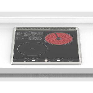 MITSUBISHI CS-H217B ブラック [ビルトインIHクッキングヒーター(幅45cm・1口IH+ラジエント)]