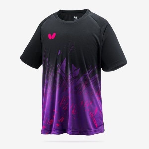 バタフライ エクステラ・Tシャツ ブラック×パープル O 464309050103 Butterfly