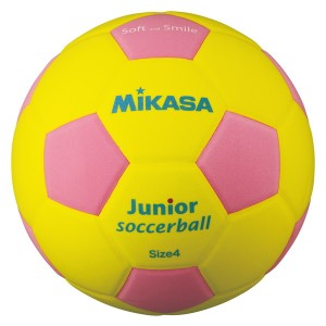 MIKASA SF4J-YP スマイルサッカー4号 EVA 約180g 黄/ピンク