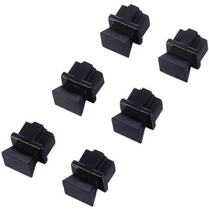 ELECOM RJ45コネクタジャックほこりカバー6個(ブラック) LD-DUSTBK6