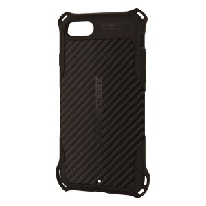 ELECOM PMWA17MZEROGBK iPhone8 ZEROSHOCK グリップ ブラック