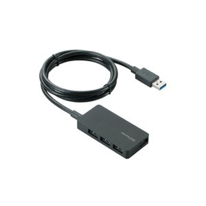 ELECOM U3H-A408SBK ブラック [USB3.0ハブ ACアダプタ付 4ポート セルフパワー]