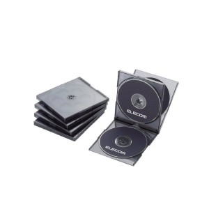 ELECOM CCD-JSCNQ5CBK クリアブラック [Blu-ray/DVD/CDケース 5枚セット(標準/PS/4枚収納)]