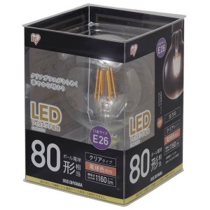 アイリスオーヤマ LDG9L-G-FC クリアタイプ ECOHiLUX [LEDフィラメント電球(E26口金・80W相当・1160lm・電球色)] 