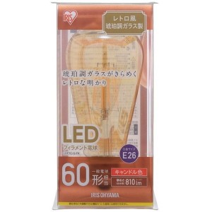 アイリスオーヤマ LDF7C-G-FK ECOHiLUX [LEDフィラメント電球(E26口金・60W相当・810lm・キャンドル色)]