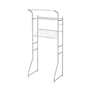 タオル掛付ステンレス洗濯機ラック2段 N-7566 パール金属